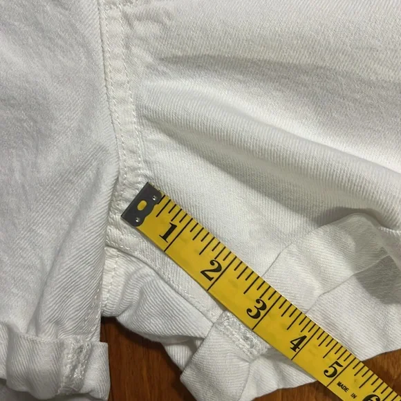 Old Navy White Overalls Size S Cuffed Hem Country Western Coastal Cowgirl Casual - Picture 9 of 12